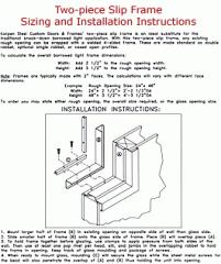 Two-Piece Slip Frame Installation Detail